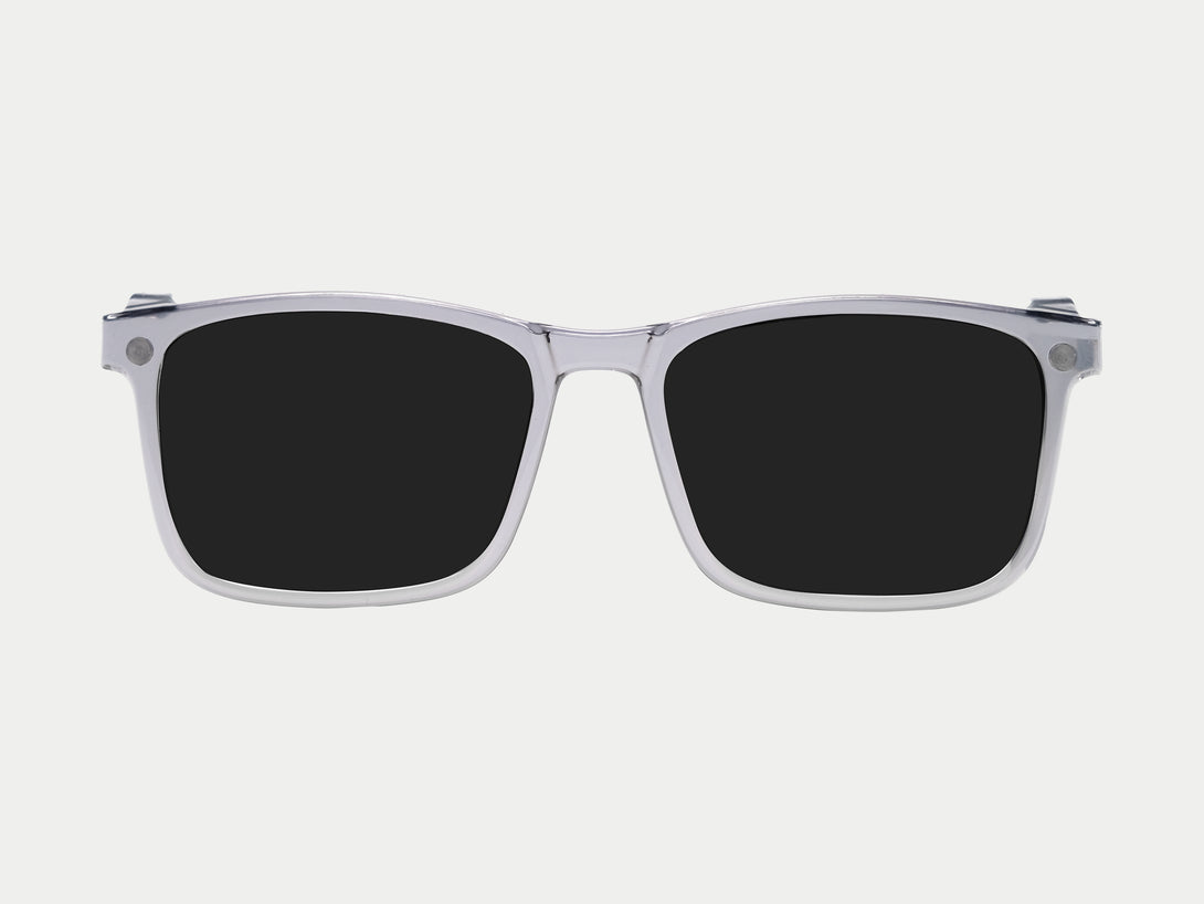 Brown Magnetic Clip-on | Gray Frame