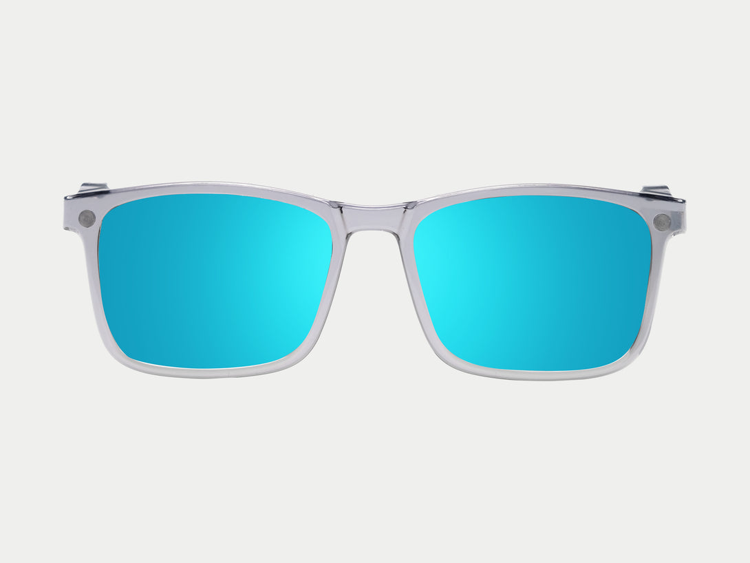 Brown Magnetic Clip-on | Gray Frame