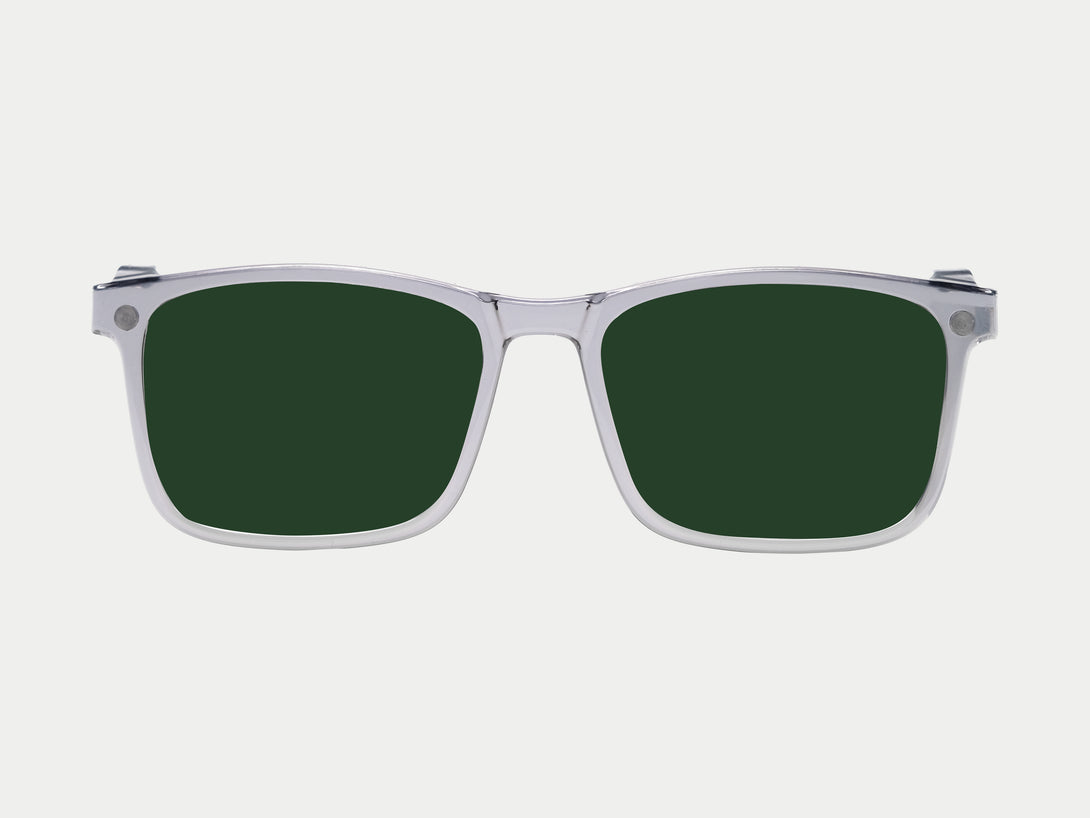 Brown Magnetic Clip-on | Gray Frame