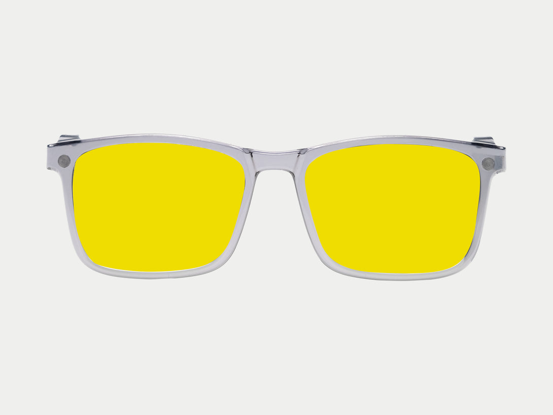 Brown Magnetic Clip-on | Gray Frame