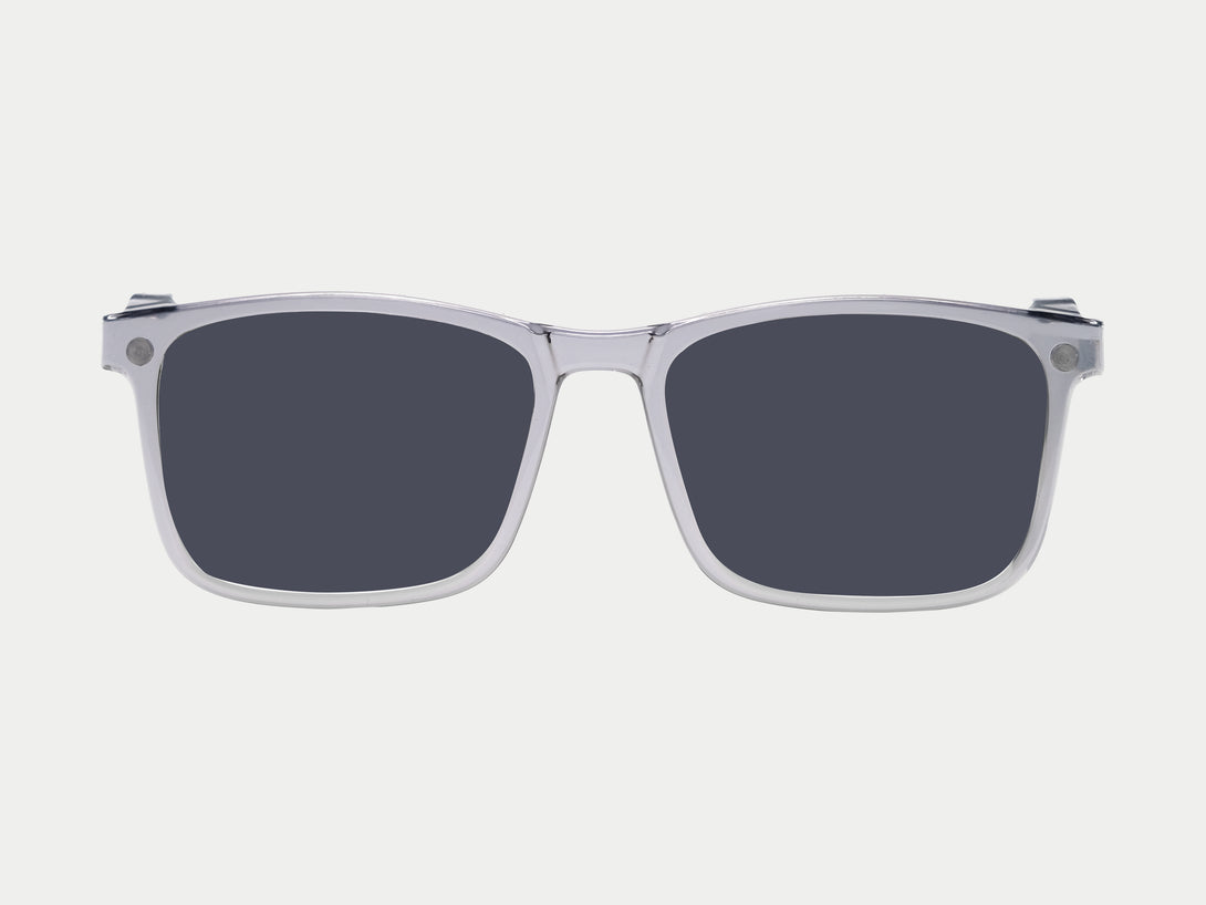 Brown Magnetic Clip-on | Gray Frame