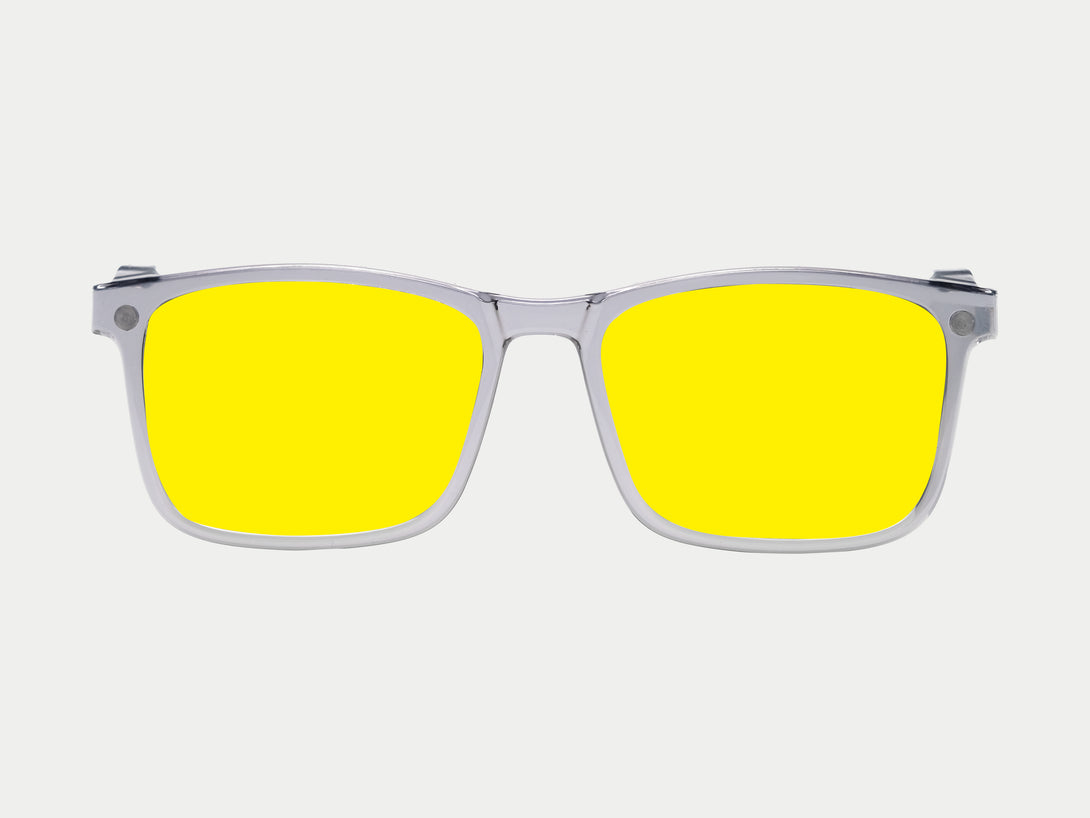 Brown Magnetic Clip-on | Gray Frame