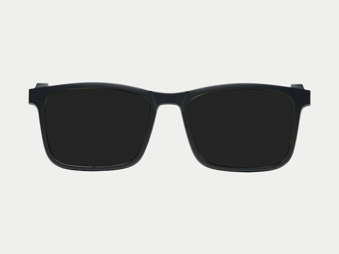 Brown Magnetic Clip-on | Black Frame