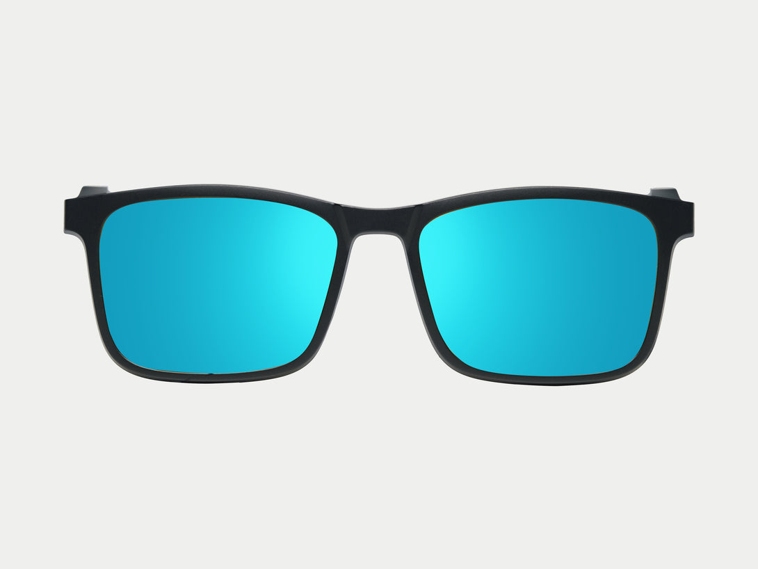 Brown Magnetic Clip-on | Black Frame