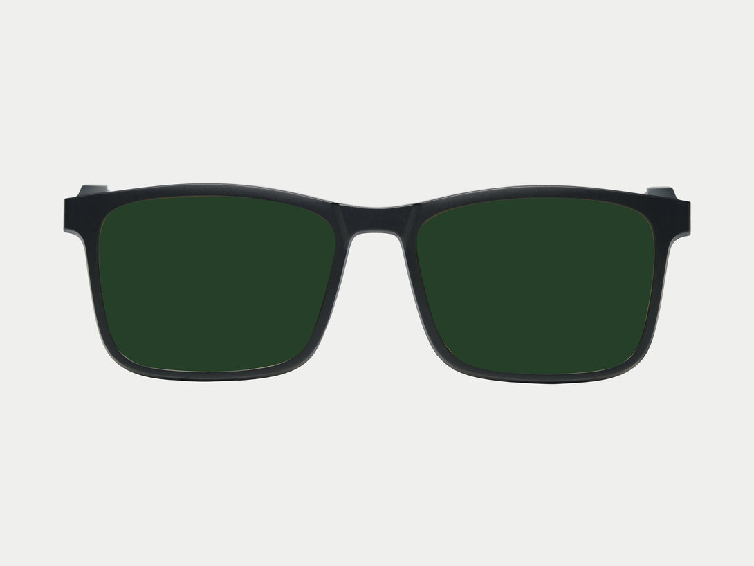 Brown Magnetic Clip-on | Black Frame