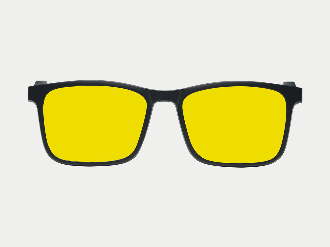 Brown Magnetic Clip-on | Black Frame