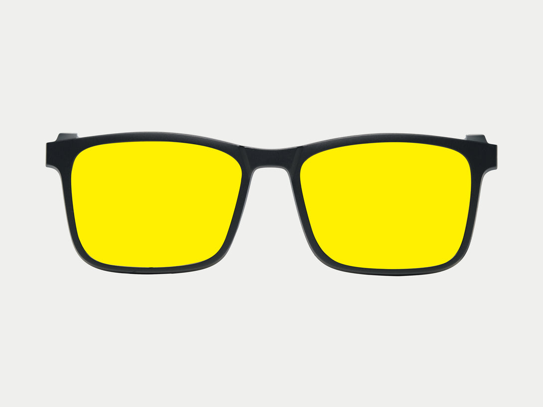 Brown Magnetic Clip-on | Black Frame