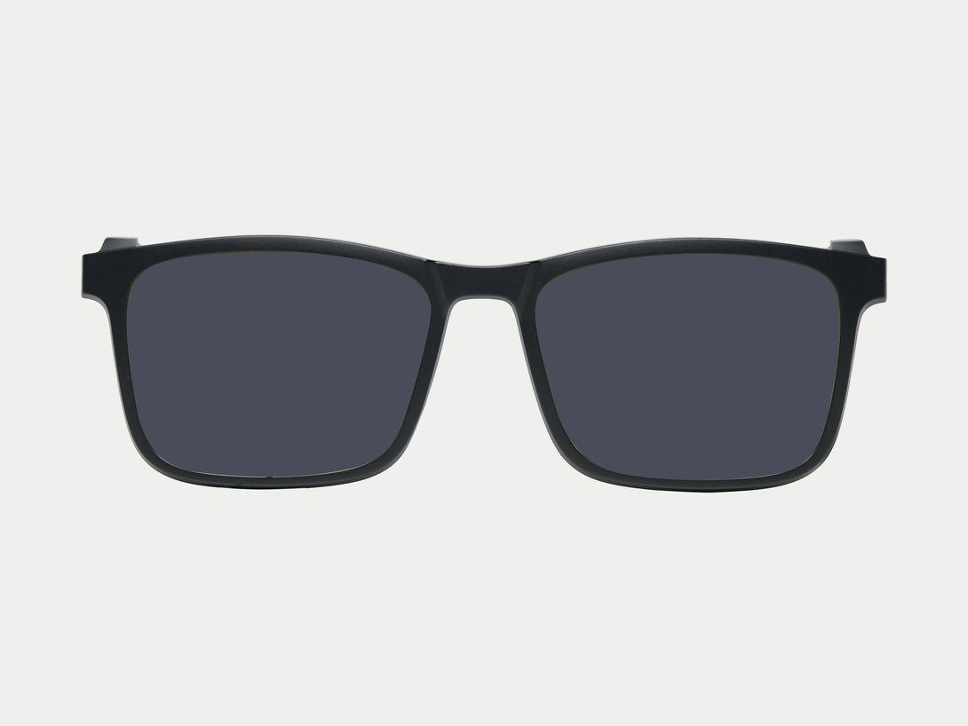 Brown Magnetic Clip-on | Black Frame
