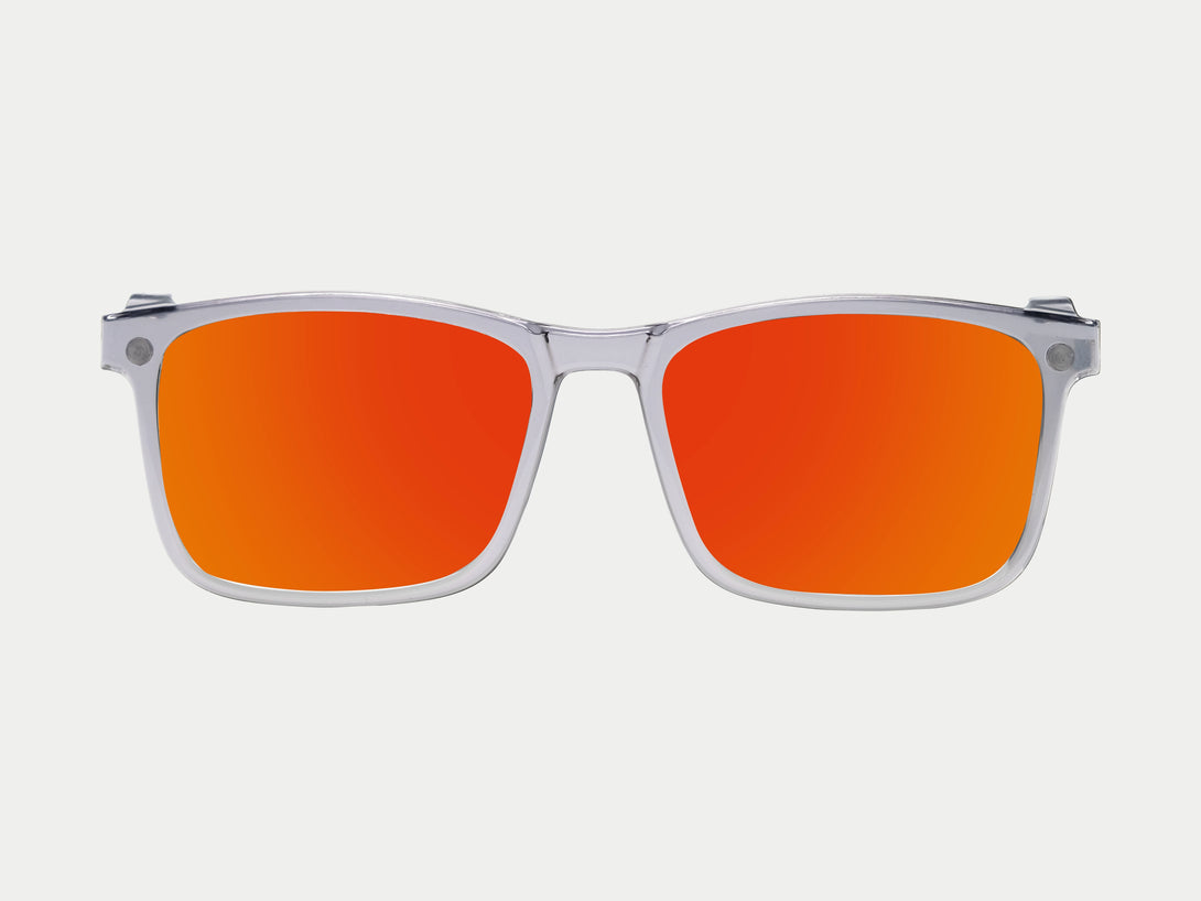 Brown Magnetic Clip-on | Gray Frame