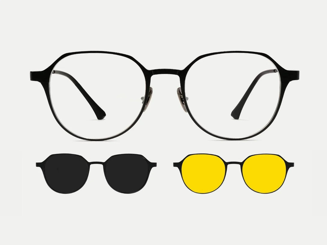 ZanyLen New Arrival Medium Oval Titanium Magnetic Clip-on