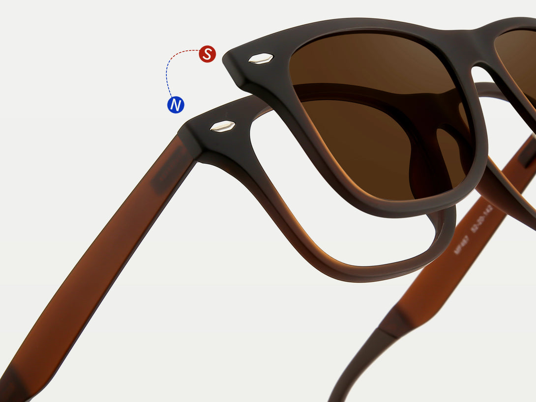 Chester | Magnetic Aviator Clip-on Eyeglasses Sunglasses | ZanyLen New