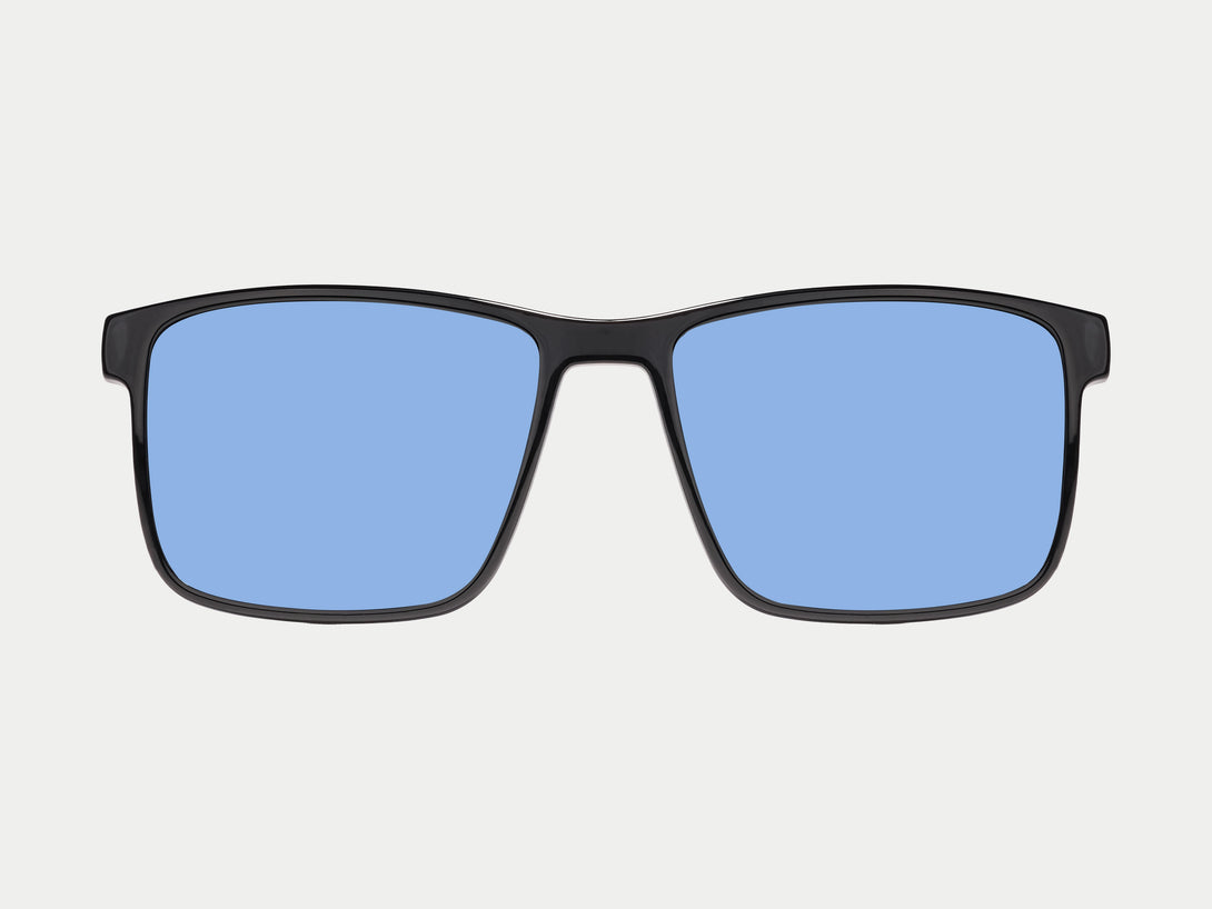 ZanyLen Men TR90 Black Polarized Magnetic Clip-on Glasses