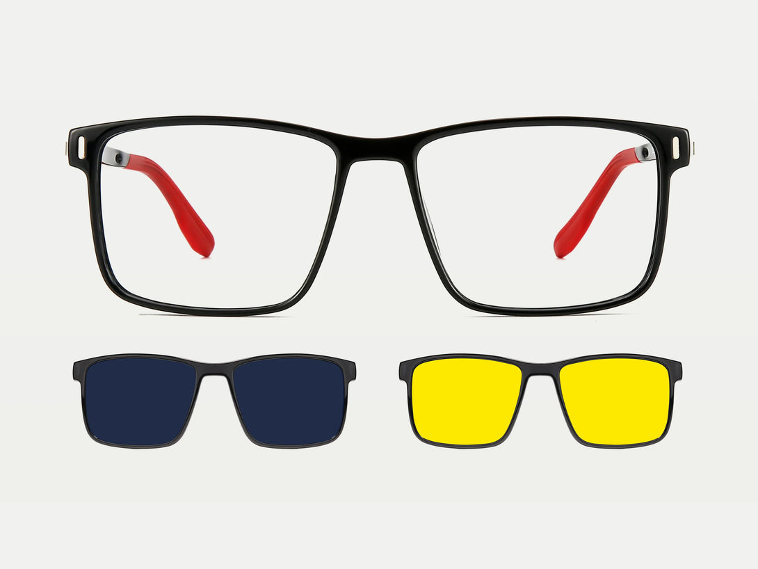 Colt | Magnetic Sporty Clip-on Eyeglasses Sunglasses | ZanyLen New