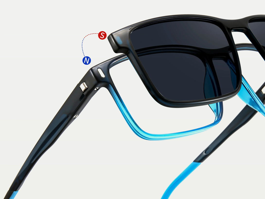 Colt | Magnetic Sporty Clip-on Eyeglasses Sunglasses | ZanyLen New