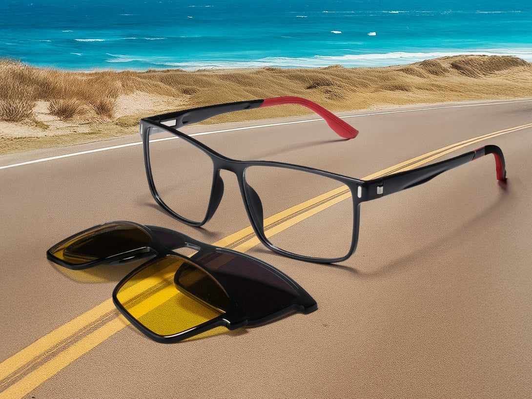 Colt | Magnetic Sporty Clip-on Eyeglasses Sunglasses | ZanyLen New