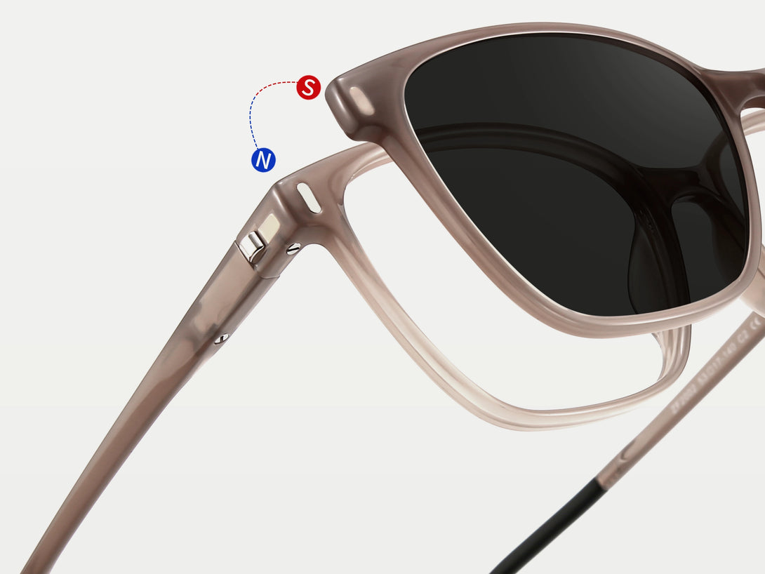 Morgan | Small-sized Magnetic Clip-on Eyeglasses Sunglasses | ZanyLen New