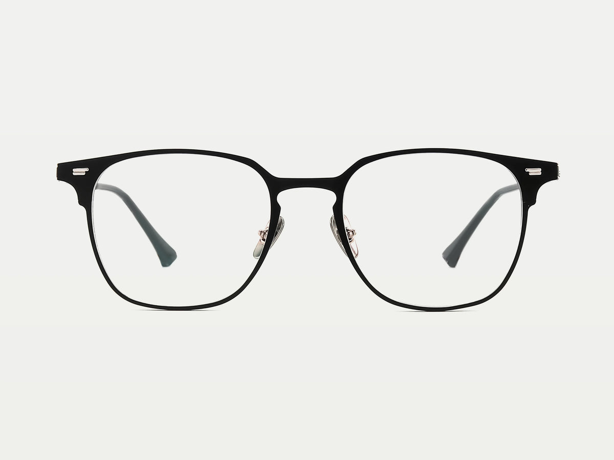 ZanyLen Ellison Titanium Square Magnetic Clip-on Eyeglasses