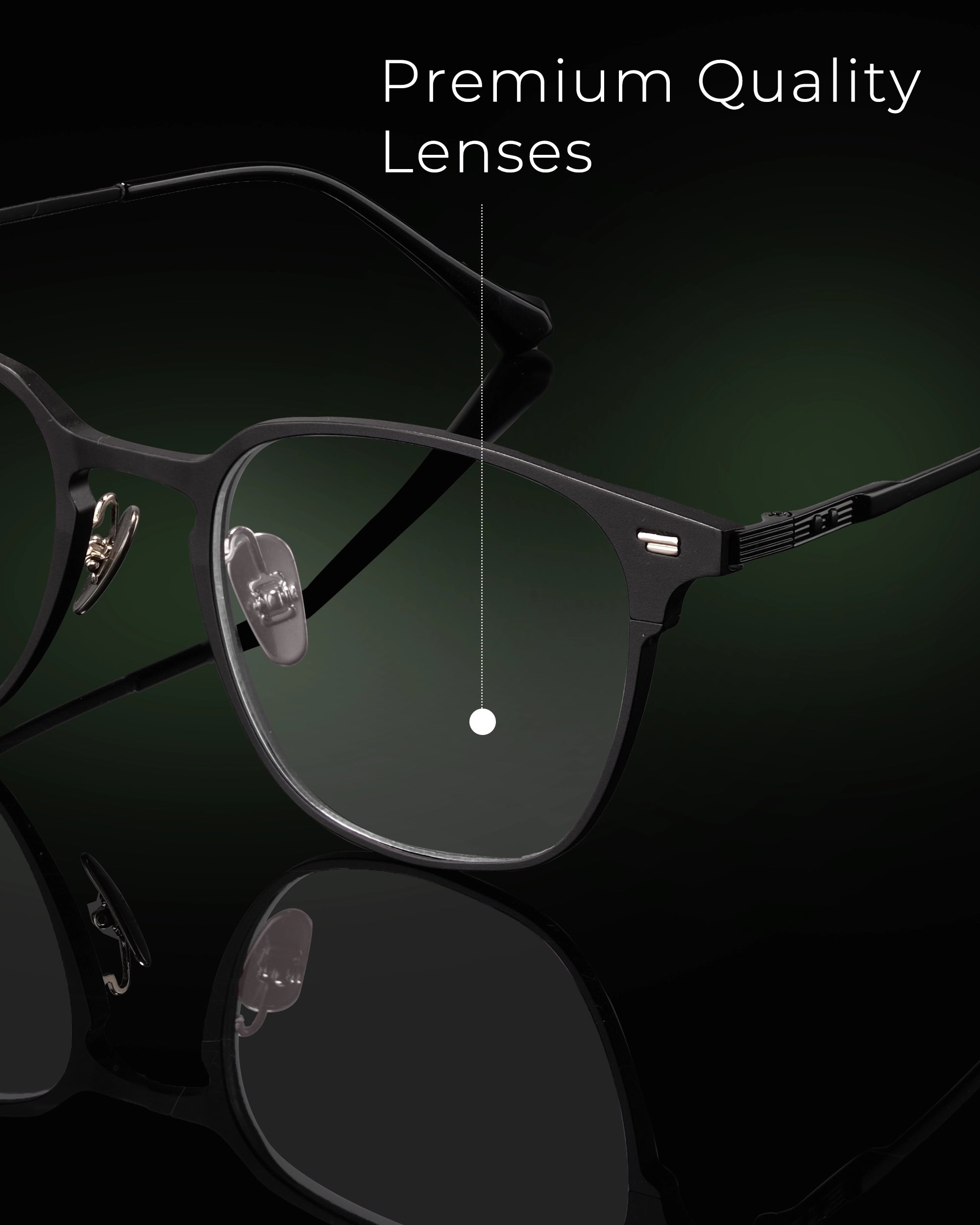 ZanyLen Ellison Titanium Square Magnetic Clip-on Eyeglasses