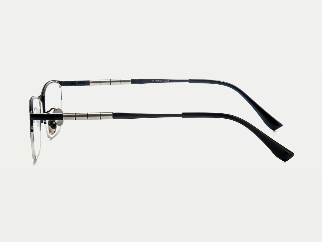 Elmer | Semi-rimless Browline Flexible Titanium Eyeglasses | ZanyLen Fall New Arrival