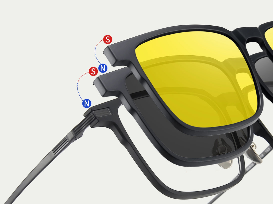 Elon | Flexible Magnetic Clip-on Eyeglasses Sunglasses | ZanyLen New