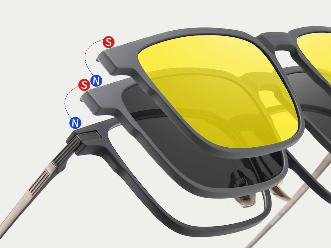 Elon | Flexible Magnetic Clip-on Eyeglasses Sunglasses | ZanyLen New