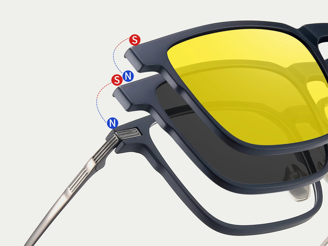 Elon | Flexible Magnetic Clip-on Eyeglasses Sunglasses | ZanyLen New