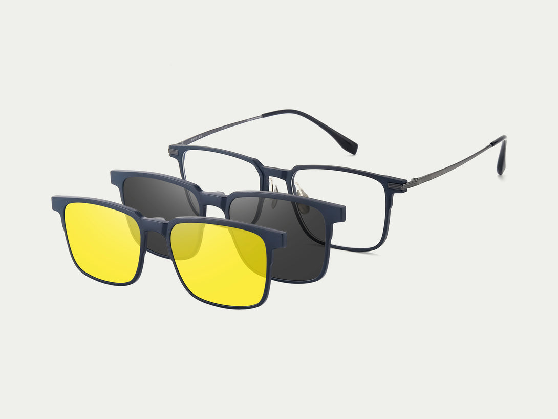 Elon | Flexible Magnetic Clip-on Eyeglasses Sunglasses | ZanyLen New