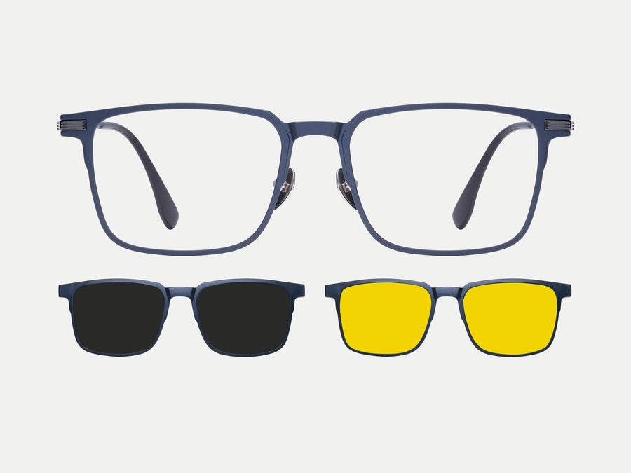 ZanyLen Titanium Magnetic Clip-On Glasses Sunglasses for Men  display picture 1