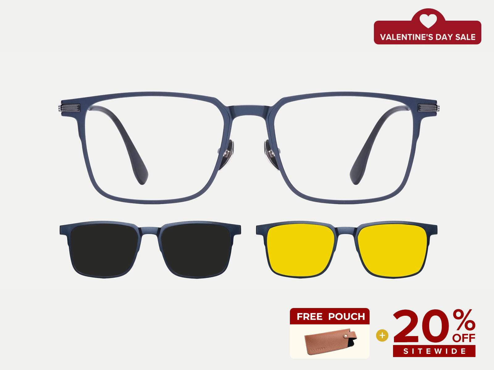 Elon Multipurpose Flexible Rectangle Men's Magnetic Clip-on