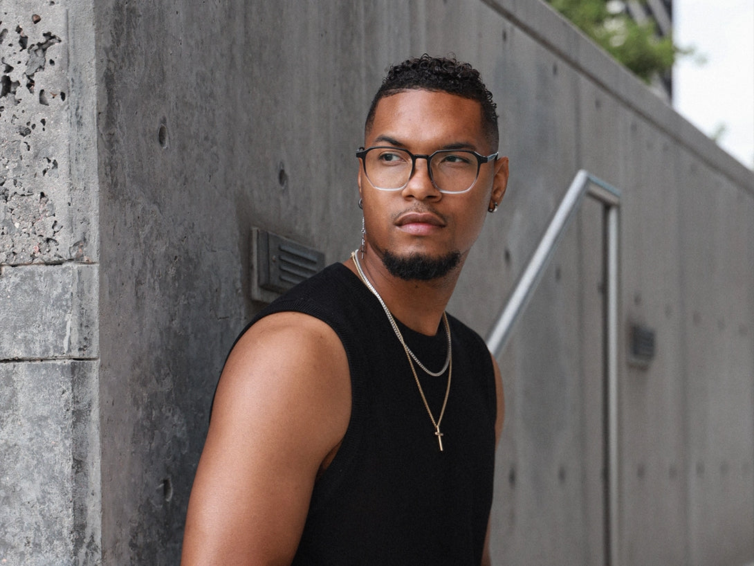 Ferdinand | ZanyLen Leisure Ombre Transparent Geometric Eyeglasses