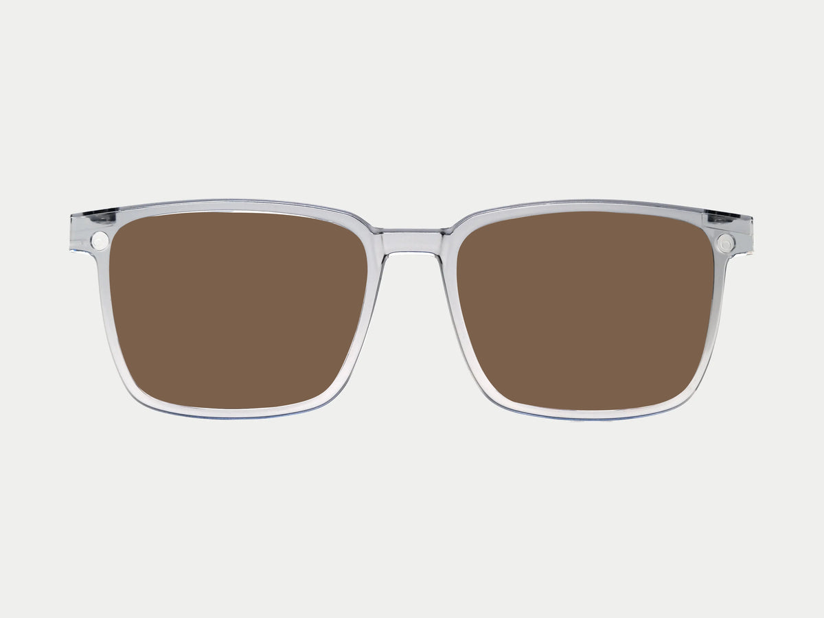 ZanyLen Ford TR90 Gray Magnetic Polarized Clip-on Glasses Sunwear