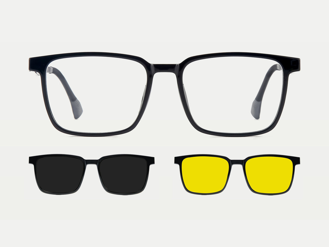 TR90 Rectangle Ford Magnetic Flip-up Clip-on Eyeglasses