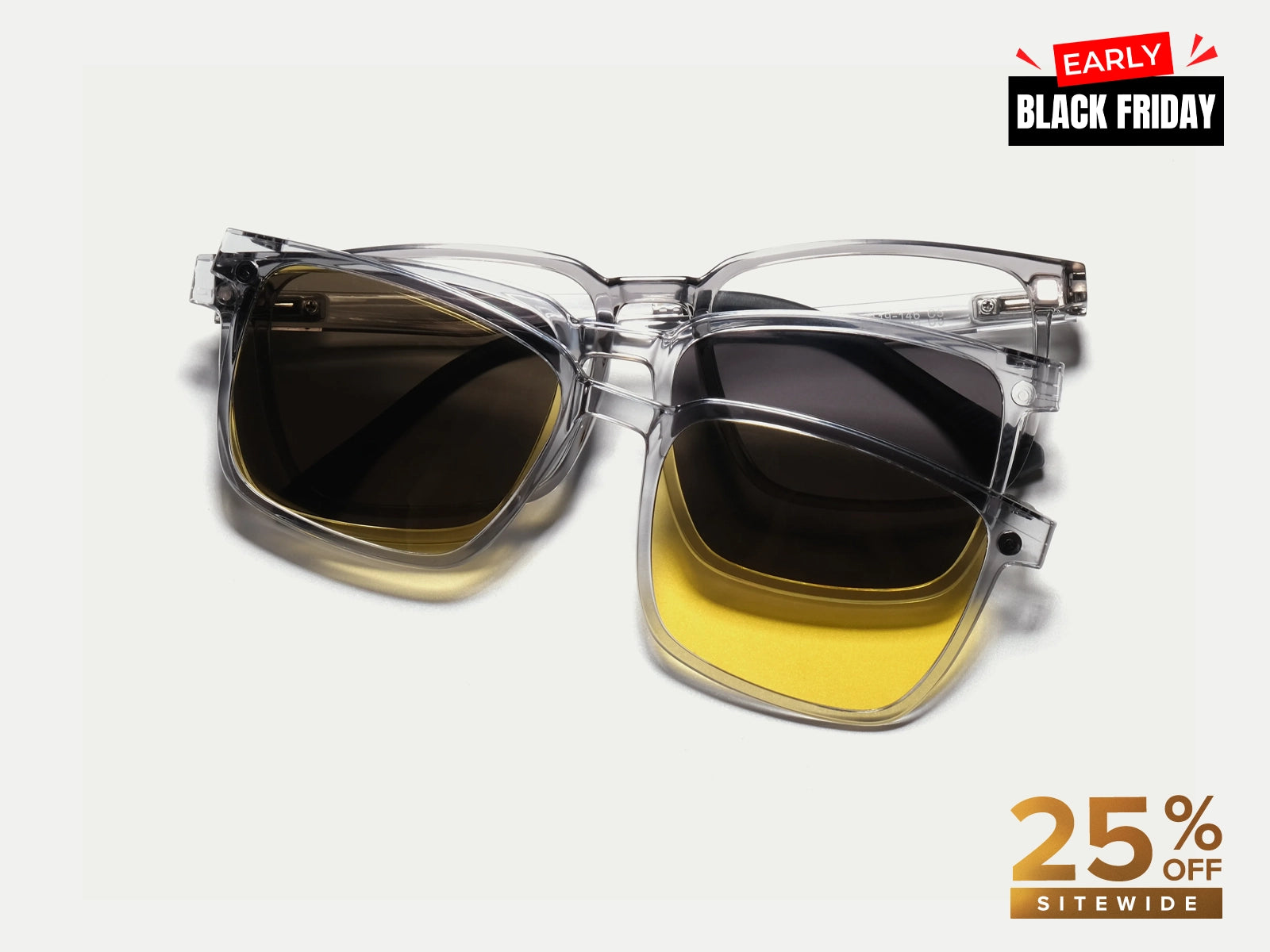 TR90 Rectangle Ford Magnetic Flip-up Clip-on Eyeglasses