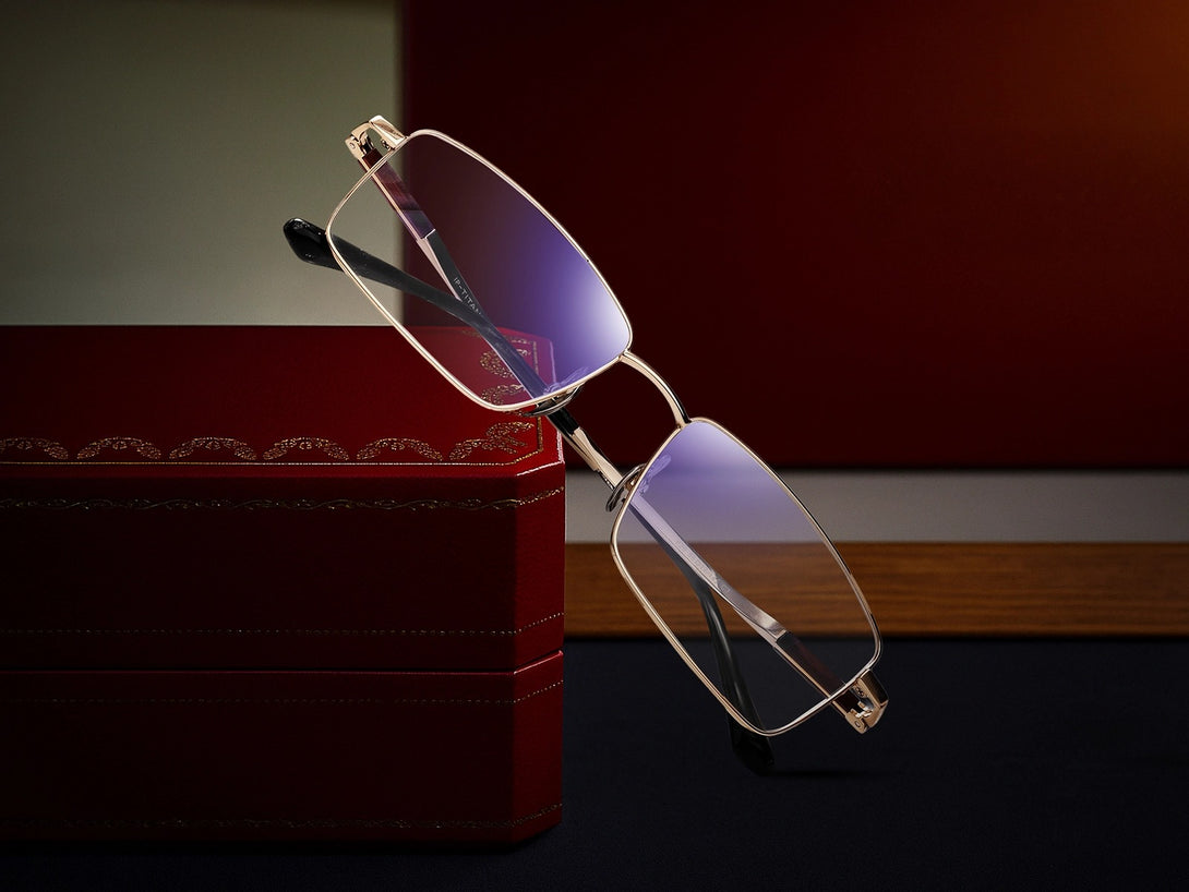 Frederic | Handmade Wooden Titanium Rectangle Eyeglasses | ZanyLen New