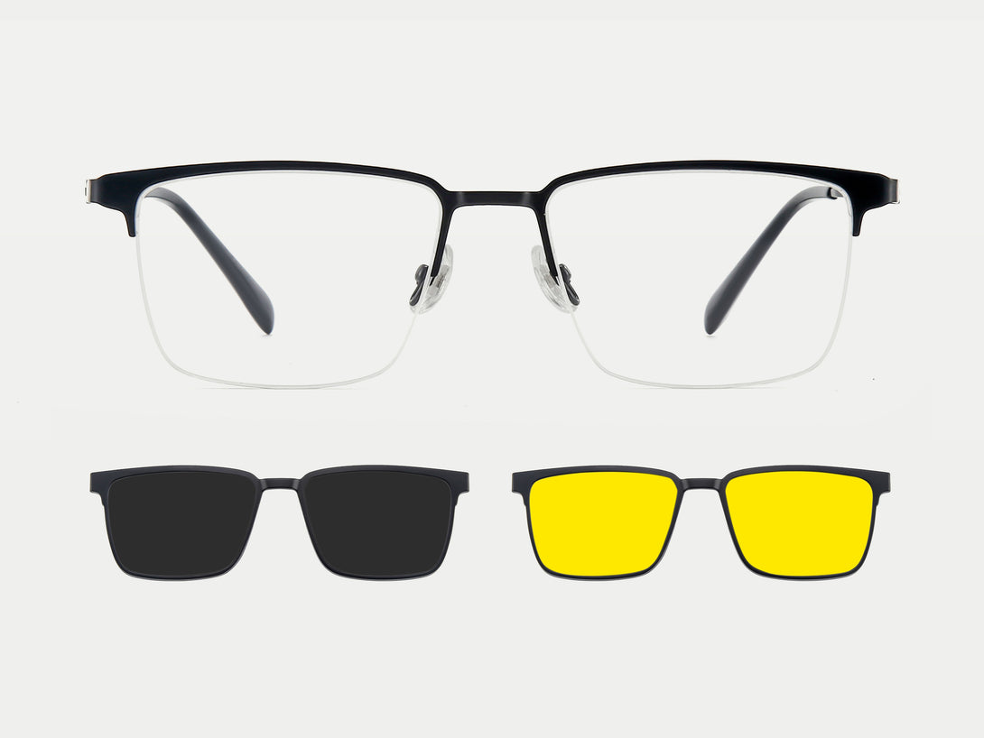 Gavin | Magnetic Flip-up Clip-on Eyeglasses Sunglasses | ZanyLen New