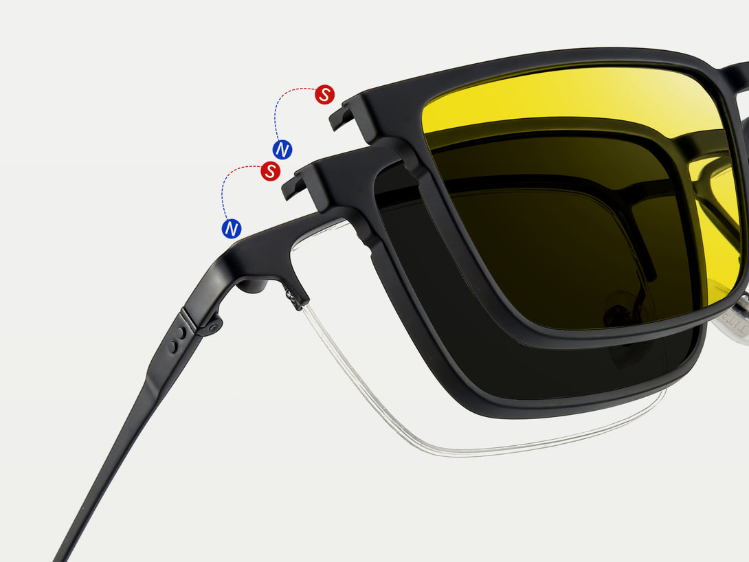 Gavin | Magnetic Flip-up Clip-on Eyeglasses Sunglasses | ZanyLen New