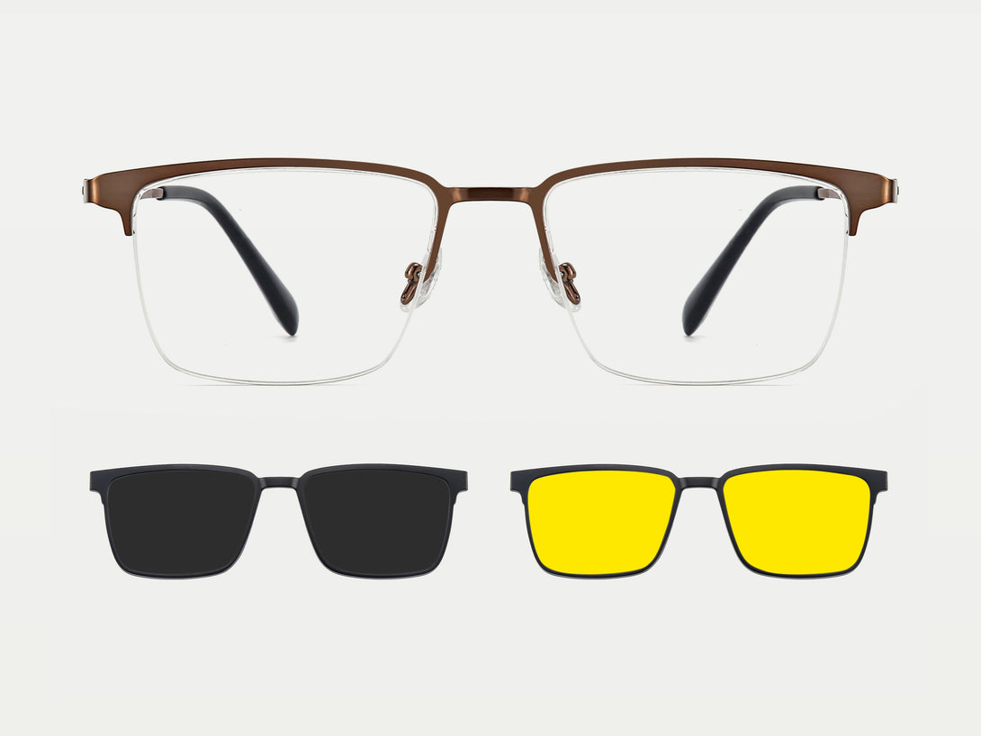 Gavin | Magnetic Flip-up Clip-on Eyeglasses Sunglasses | ZanyLen New