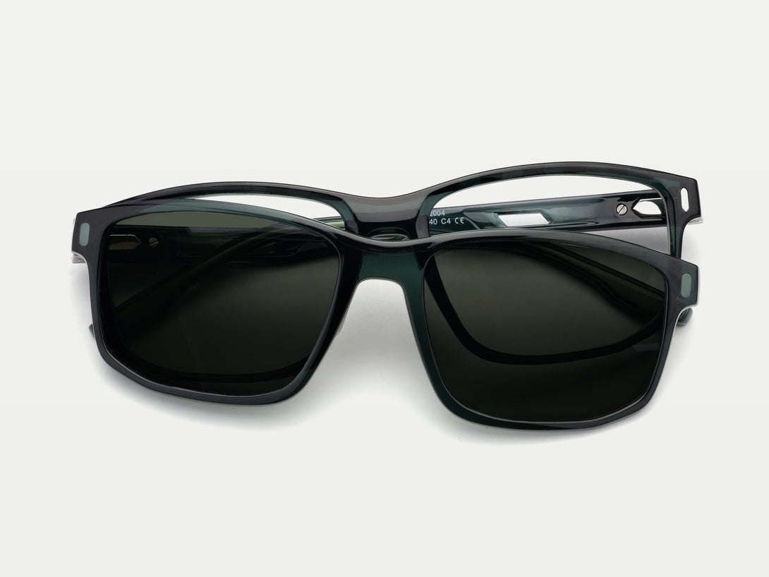 ZanyLen TR90 Rectangle Sporty Magnetic Clip-on Eyeglasses