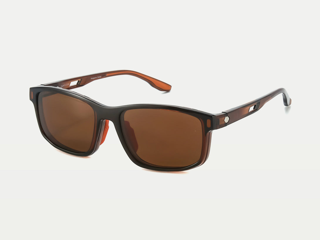 ZanyLen TR90 Rectangle Sporty Magnetic Clip-on Eyeglasses