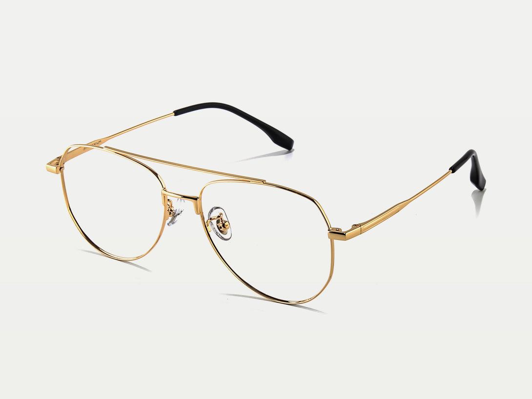 Wayne | Timeless Double Bridge Aviator Glasses | ZanyLen 2024 Best Seller