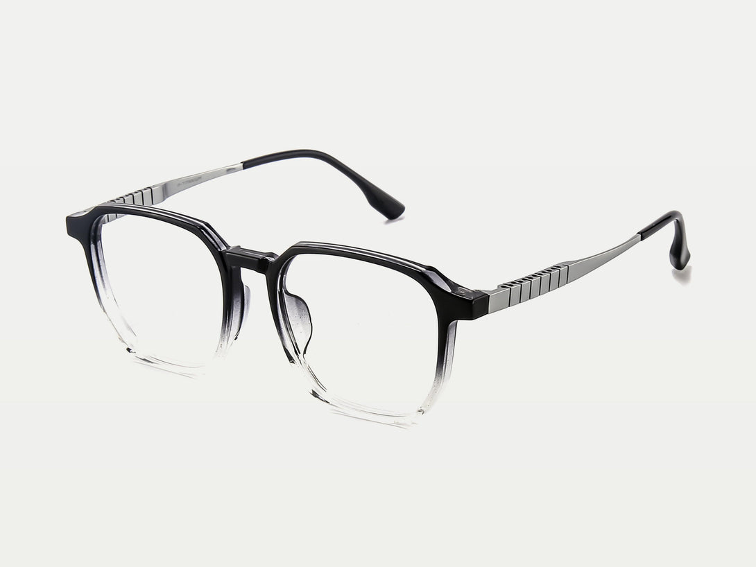 Ferdinand | ZanyLen Leisure Ombre Transparent Geometric Eyeglasses