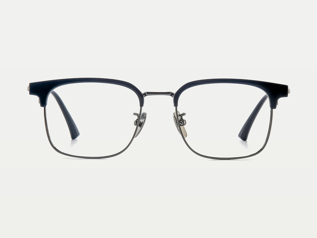 Edward | Leisure Acetate Browline And Titanium Wire Eyeglasses