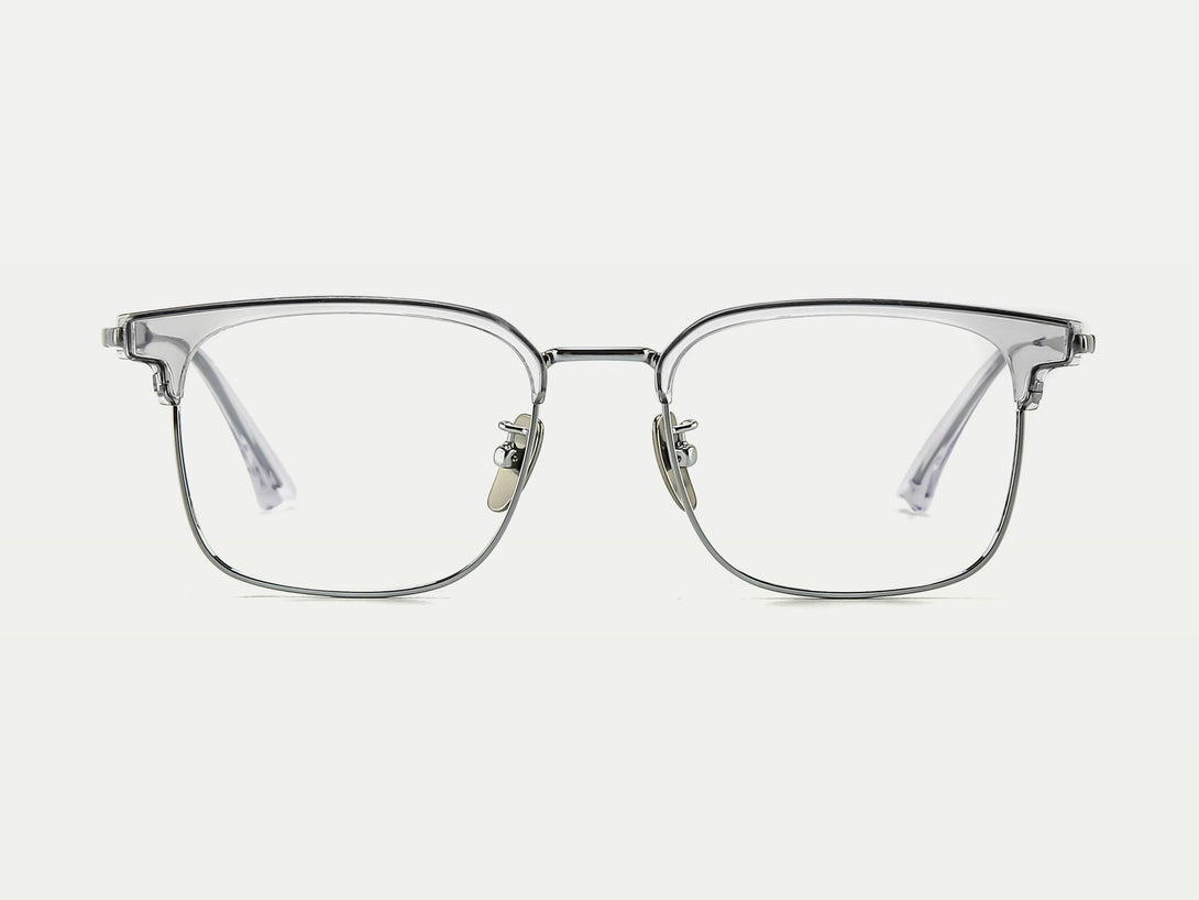 Edward | Leisure Acetate Browline And Titanium Wire Eyeglasses