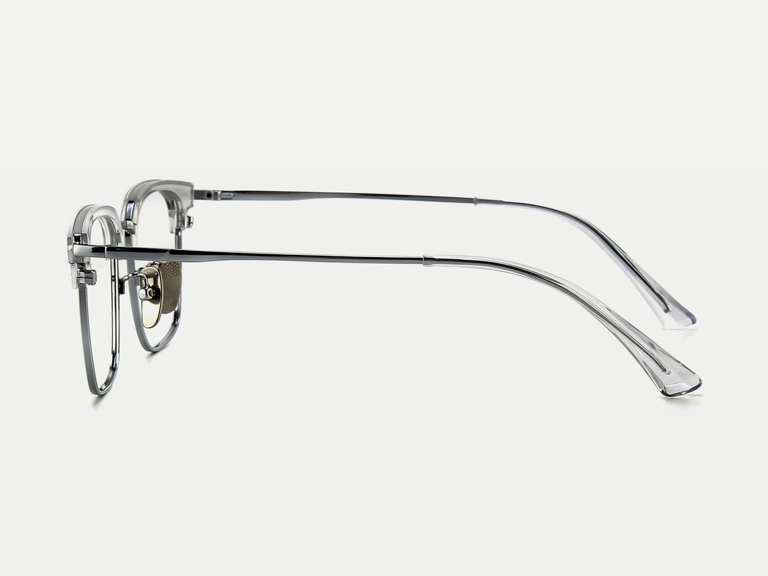 Edward | Leisure Acetate Browline And Titanium Wire Eyeglasses