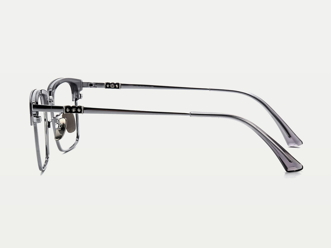 Dave | Leisure Acetate Browline And Titanium Eyeglasses