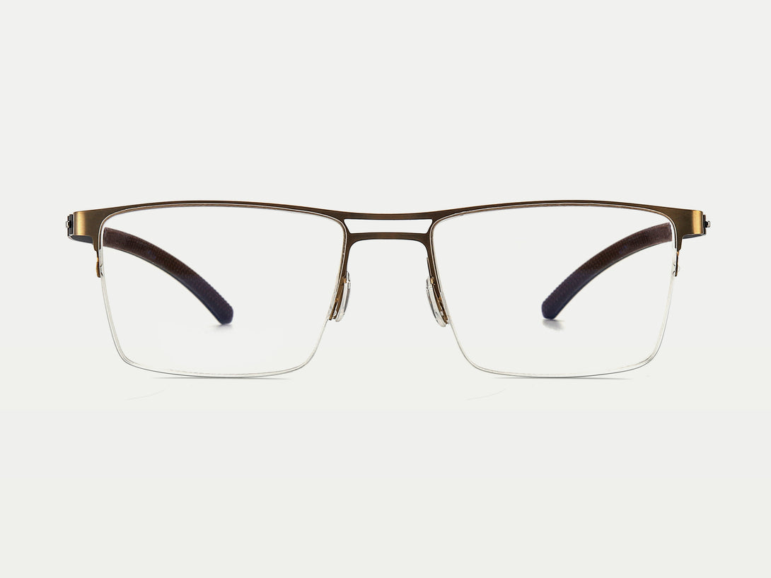 Cedric | Classic Superlight Semi-rimless Double Bridge Titanium Eyeglasses