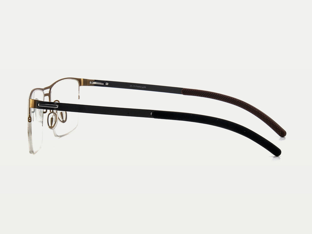 Cedric | Classic Superlight Semi-rimless Double Bridge Titanium Eyeglasses