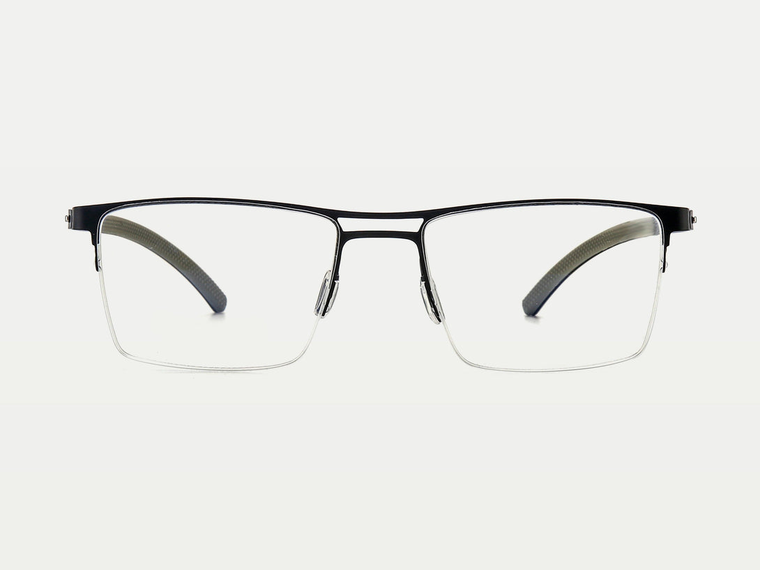 Cedric | Classic Superlight Semi-rimless Double Bridge Titanium Eyeglasses