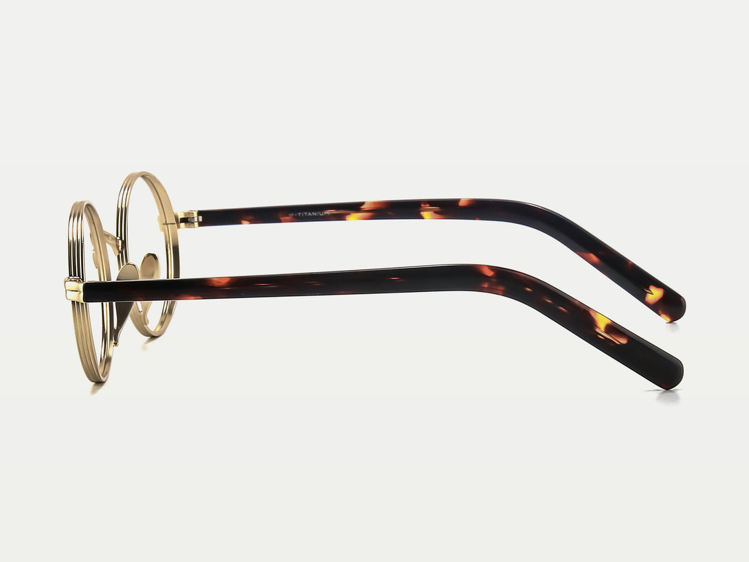 Kaleb | Unique Retro-Vintage Round Titanium And Acetate Eyeglasses