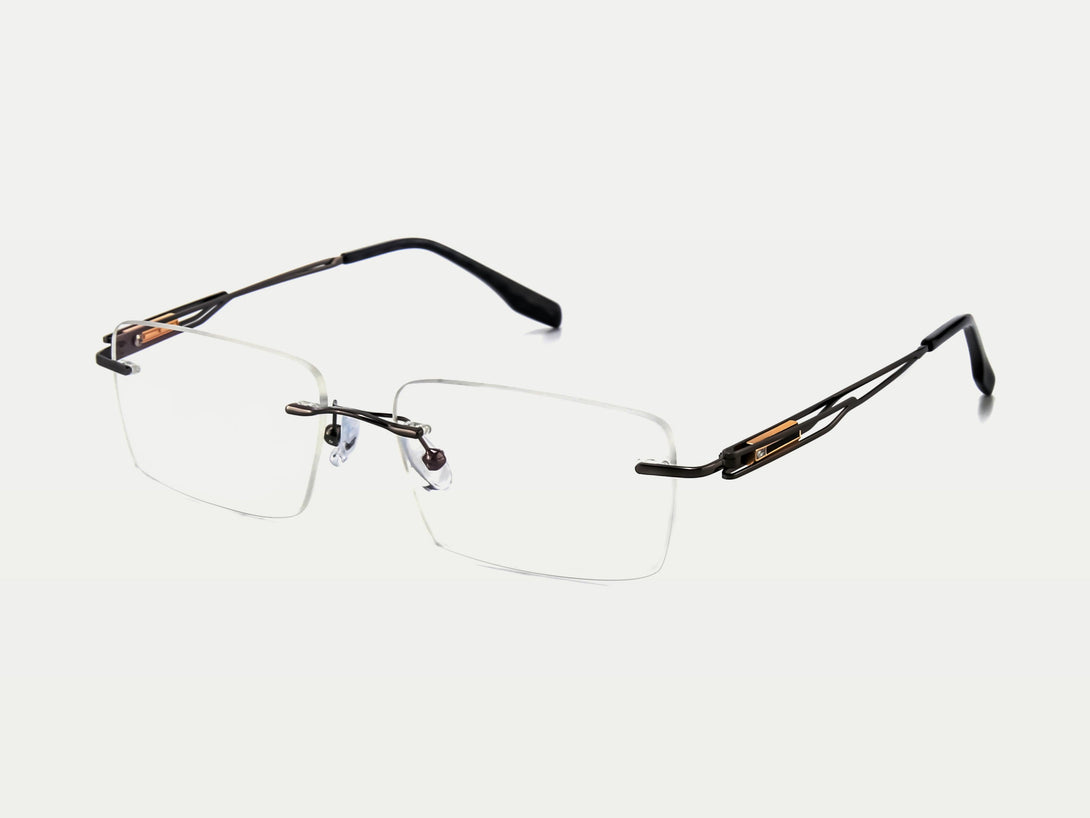 Bennett | Classic Superlight Rimless Rectangular Titanium Eyeglasses